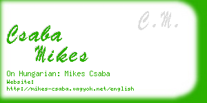 csaba mikes business card